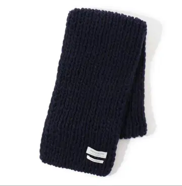 tomorrow land hand knit 울 머플러 네이비