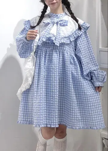 merry jenny 깅엄 2way 미니 원피스