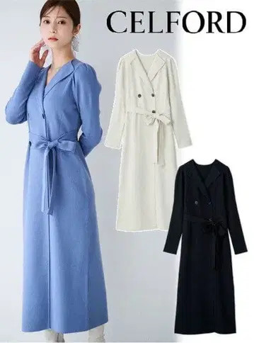 셀포드 트렌치풍 니트 타이트 원피스 24 가을/겨울