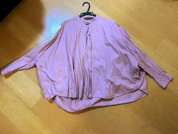 더스티 핑크 면 100% 돌먼 블라우스 셔츠 미즈이로 인드