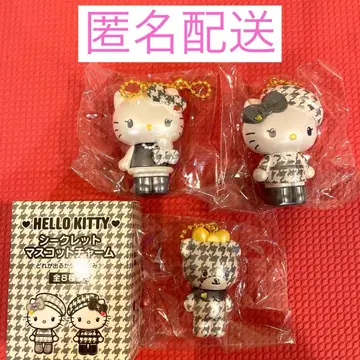 헬로키티 흑백 걸리시 시크릿 마스코트 참 세트