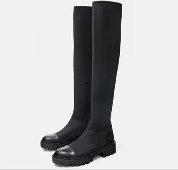 ZARA 스트레치 니하이 부츠 맨투맨 소재 37