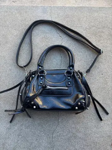 y2k 숄더백 핸드백 그런지 가죽 구제 의류 한국 패션