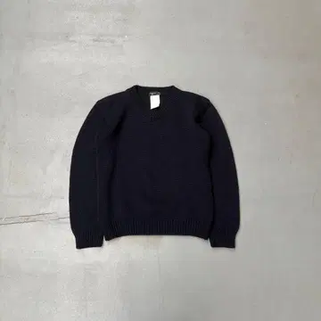 90s Agnes b. 프랑스제 네이비 울 니트 스웨터 무지