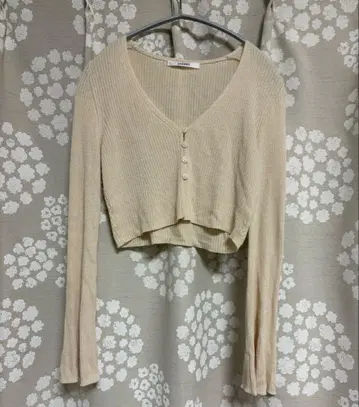 snidel 숏 가디건 아이보리