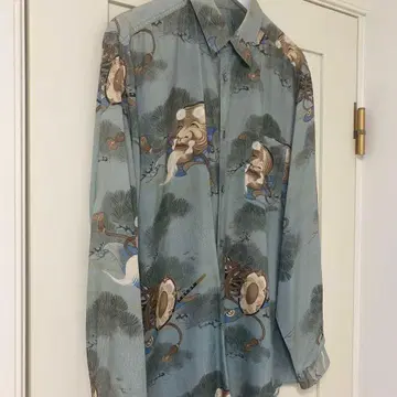 일본풍 디자인 아트 프린트 긴팔 셔츠 사이즈 F