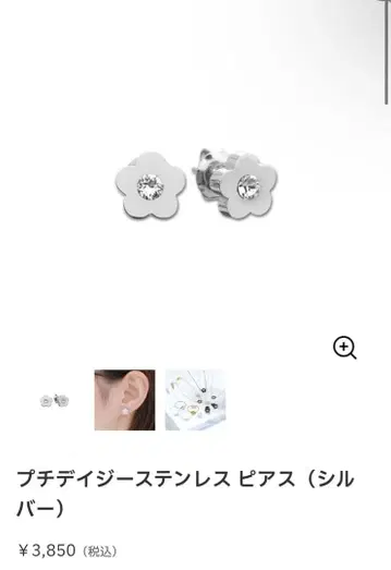 쁘띠 데이지 스테인리스 귀걸이 (실버)