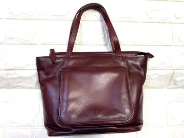 PERIC 버건디 가죽 핸드백