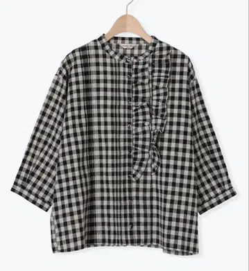 사만사 모스모스 블라우스 프릴 비대칭 블라우스 블랙