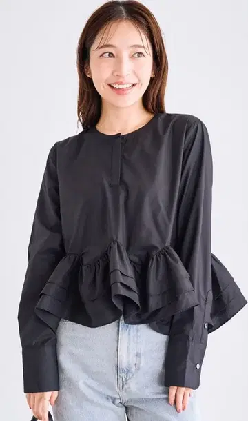 베이스먼트 HARUKA DESIGN 티어드 프릴 블라우스