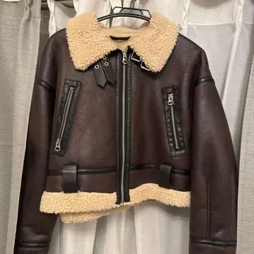 ZARA 양가죽 무스탕 코트 S 사이즈