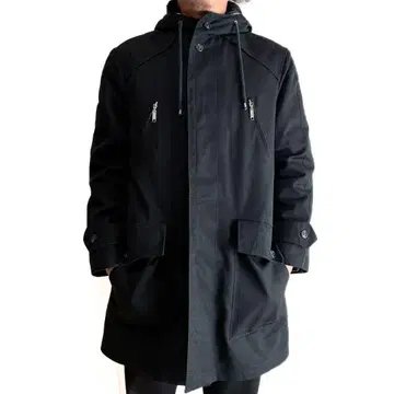 70s 유로 빈티지 2WAY 모즈 코트 블랙 L 상당