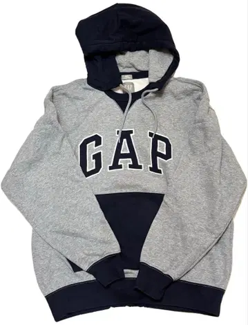 GAP 로고 후드티 속기모 그레이 네이비