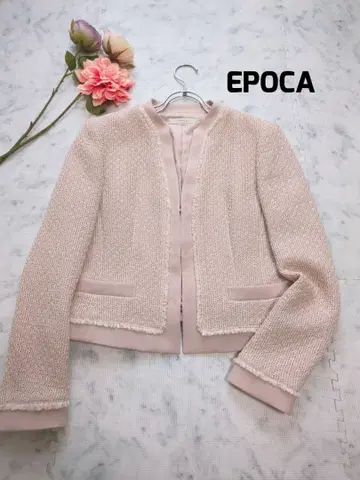 [새상품급] EPOCA 에포카 고급 노카라 트위드 자켓