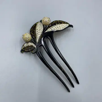 20 빈티지 하자품 수지 반짝반짝 꽃 모티브 헤어콤 머리 장식