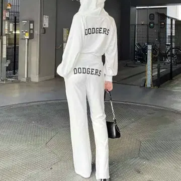 MLB 컴팩트 파일 셋업 스파이럴 걸 DODGERS 화이트