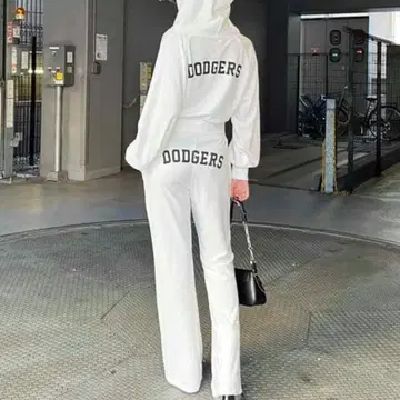 MLB 컴팩트 파일 셋업 스파이럴 걸 DODGERS 화이트