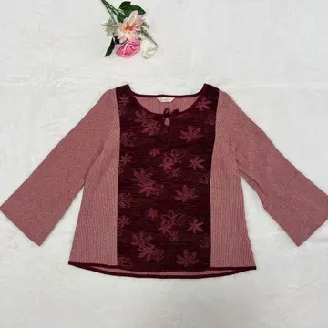 채란 사이아이 미야타 직물 구루메가스리 티셔츠 블라우스