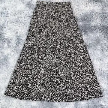 FREAK'S STORE [ XS ] 롱 스커트 블랙 도트 무늬 봄/여름