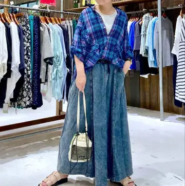 모듬 벨트 플레어 스커트