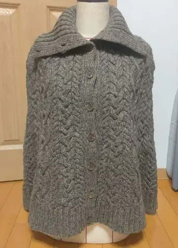 랄프 로렌 양모/캐시미어 판초 M size