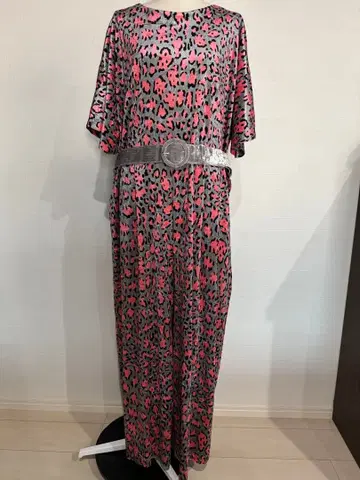 푸뉴즈! 레오파드 무늬 올인원 ( 핑크 그레이 )