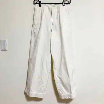 HAVERSACK 코튼 와이드 팬츠 화이트 중고 더블