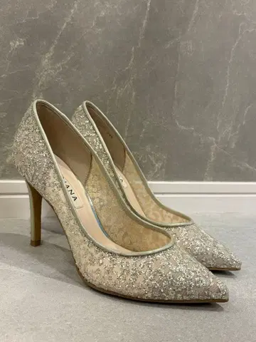 실버 글리터 하이힐 24.5cm