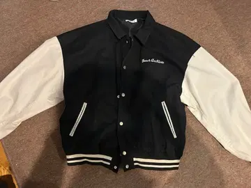 바시티 자켓 블랙/화이트