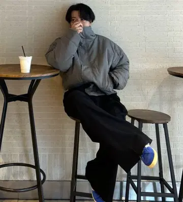 하이넥 코튼 자켓