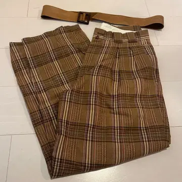 빈티지 체크 팬츠