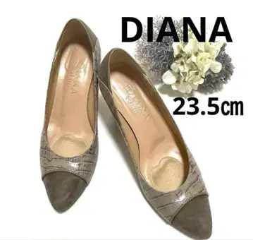 [ 새상품급 ] DIANA 다이애나 악어 엠보싱 펌프스 23.5cm