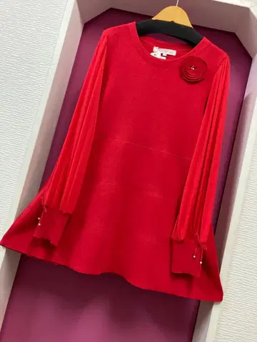 슈퍼 뷰티 소매가 봉긋한 에이라인 보송보송 소재 튜닉