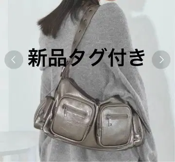 [ 새상품 ] JEANASIS 4 포켓 원 숄더 BAG 실버