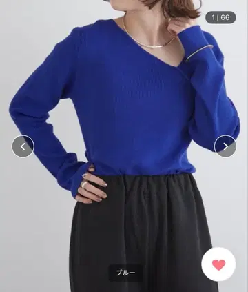 [ 택 포함 새상품 ] Omekashi 변형 넥 리브 풀오버