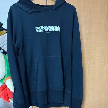 EXPANSION 후드 부착 후드티 블랙