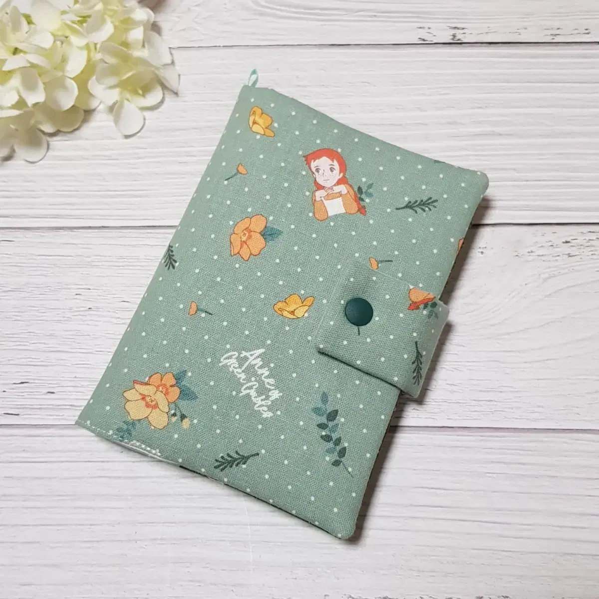 Anne of Green Gables Green A6 Diary Cover #핸드메이드,#빨강머리앤,#빨간머리앤,#북커버,#북파우치  on Bunjang Global Site., image size:1200x1200
