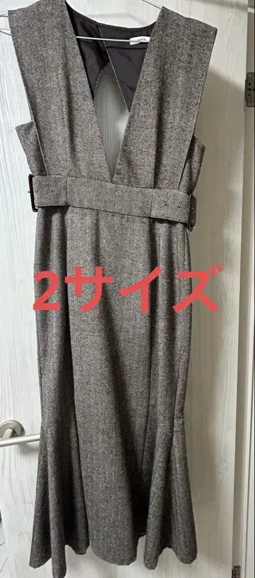 MURUA 사이드 벨트 머메이드 오버롤 스커트