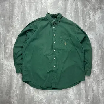 노티카 90s 자수 로고 긴팔 BD셔츠 그린 XL 5875