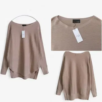 [ Grand Table ] 보트넥 돌먼 리브 니트 택 포함 미사용