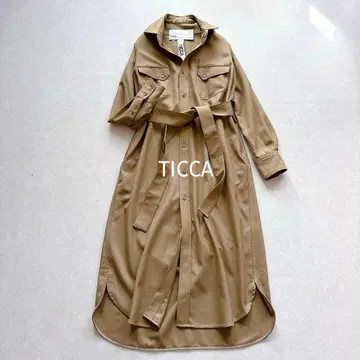 미사용 TICCA | 정가 35,000원 20AW 벨티드 울 셔츠 원피스