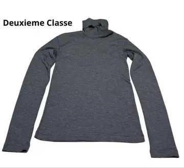 Deuxieme Classe 리브 터틀 니트 풀오버 그레이