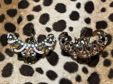 2 미사용 스와로브스키 바네 클립 2개 세트 헤어 액세서리 머리 장식