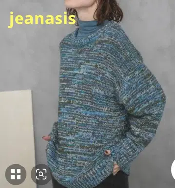 JEANASIS 오버 사이즈 믹스 니트 블루 계열