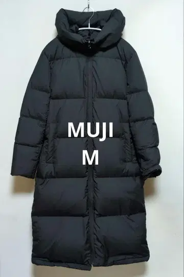 MUJI 후드 다운 코트 여성용 M 블랙