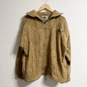 EARTH RAGZ 사슴 자수 하프 지퍼 플리스 자켓 멕시코