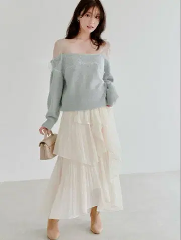 2025 AW SNIDEL 스트레이트 플리츠 캉캉 스커트