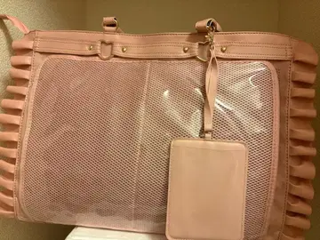 자카마토 A3 프릴 가죽 이타백 핑크