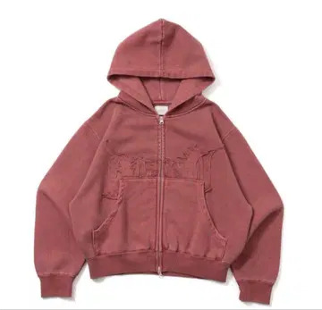 blessU 지퍼 후드티 레드