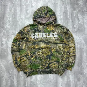 구제 의류 자수 칼리지 로고 리얼트리 카모 후드 맨투맨 M 5876